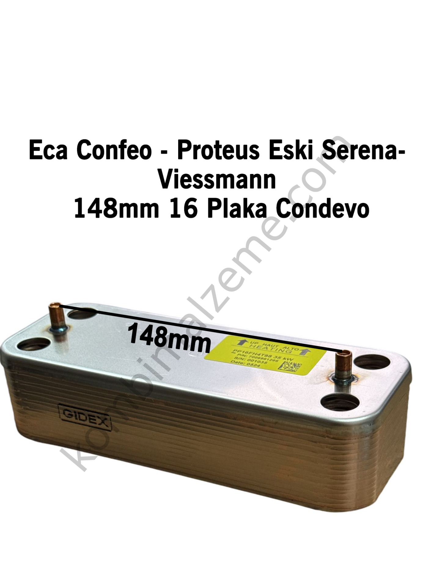 Plaka Eşanjör Eca Confeo - Proteus Eski Serena- Viessmann 148mm 16 Plaka Condevo