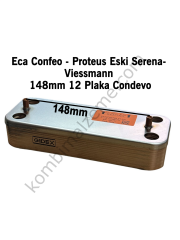 Plaka Eşanjör Eca Confeo - Proteus Eski Serena- Viessmann 148mm 12 Plaka Condevo