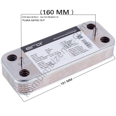 Plaka Eşanjör 16P - Airfel Baymak Eko-5 (160mm Düz) Hrale