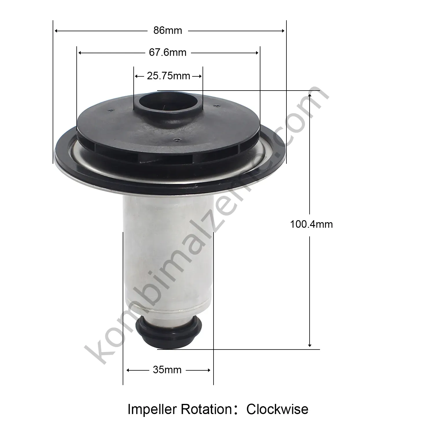 Wilo 15/5 Sirkülasyon Pompa Motoru Içi - Rotor Dar Çanak 35mm Duca