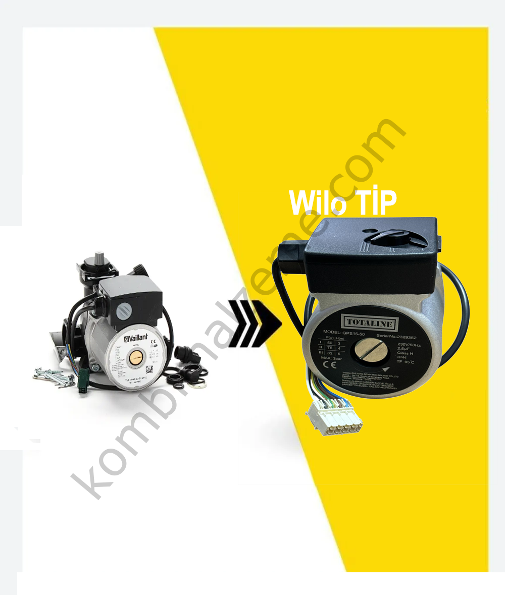 Motor Vaillant Condens Wilo Type 5 Pın Data Kablo Pompa Motor Totalıne Dps 15/50 Motor 82w vpar sl16/6 wilo